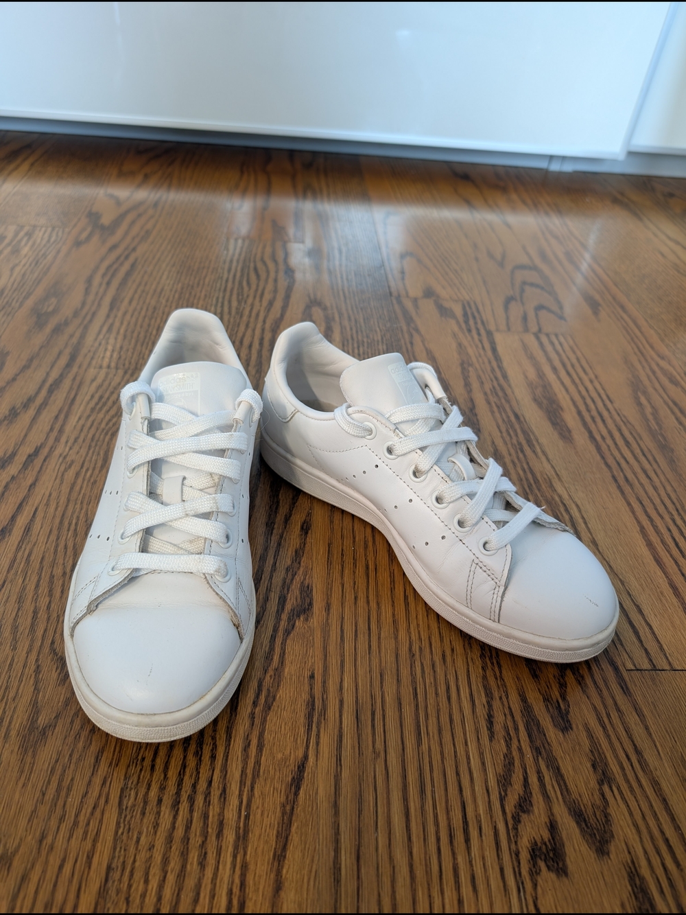adidas White Low-Top Leather Sneakers